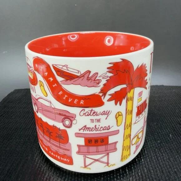 Starbucks Miami 14oz Been There Collection Mug Series Collection New W Sticker - Picture 11 of 13